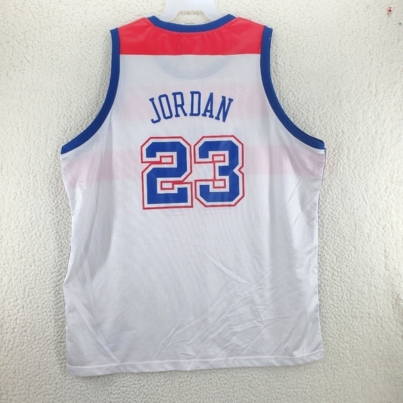 Vtg Reebok Jordan Jersey Bullets Hardwoods Classic Mens 2XL NBA Shirt Mesh Y2K - Picture 11 of 12